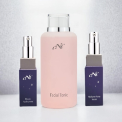 Facial Tonic 200ml+Hyaluron Forte Seerum 15ml.+CNC Classic öökreem elastiiniga 15ml.